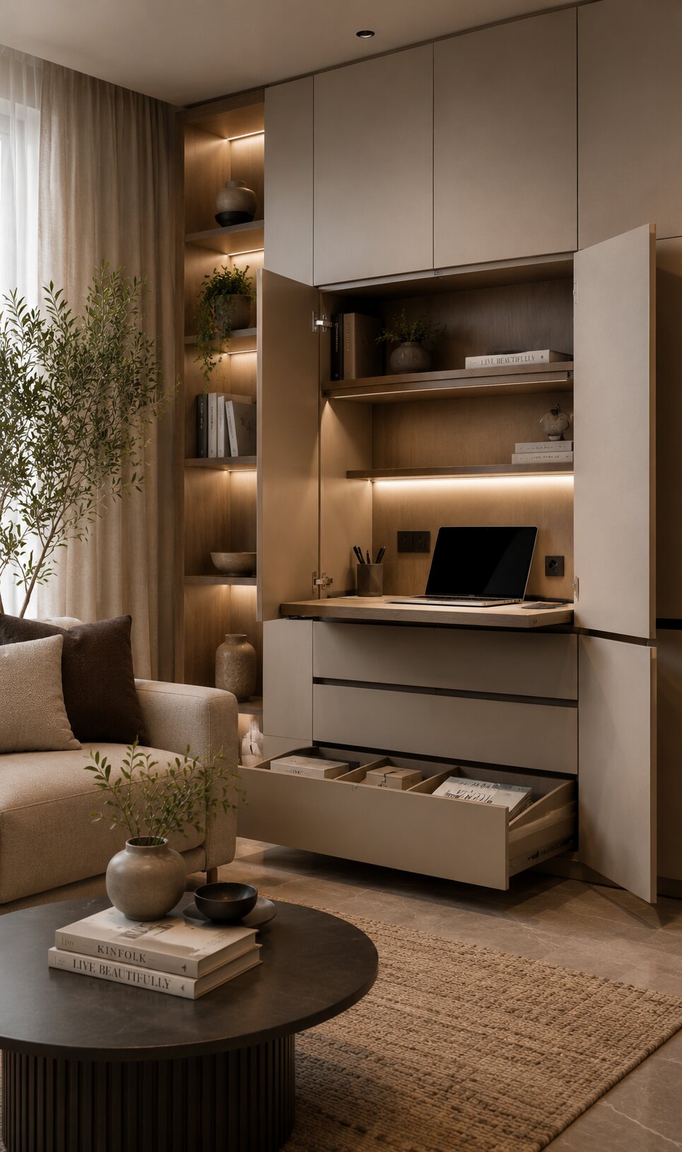 Functional modern furniture interior