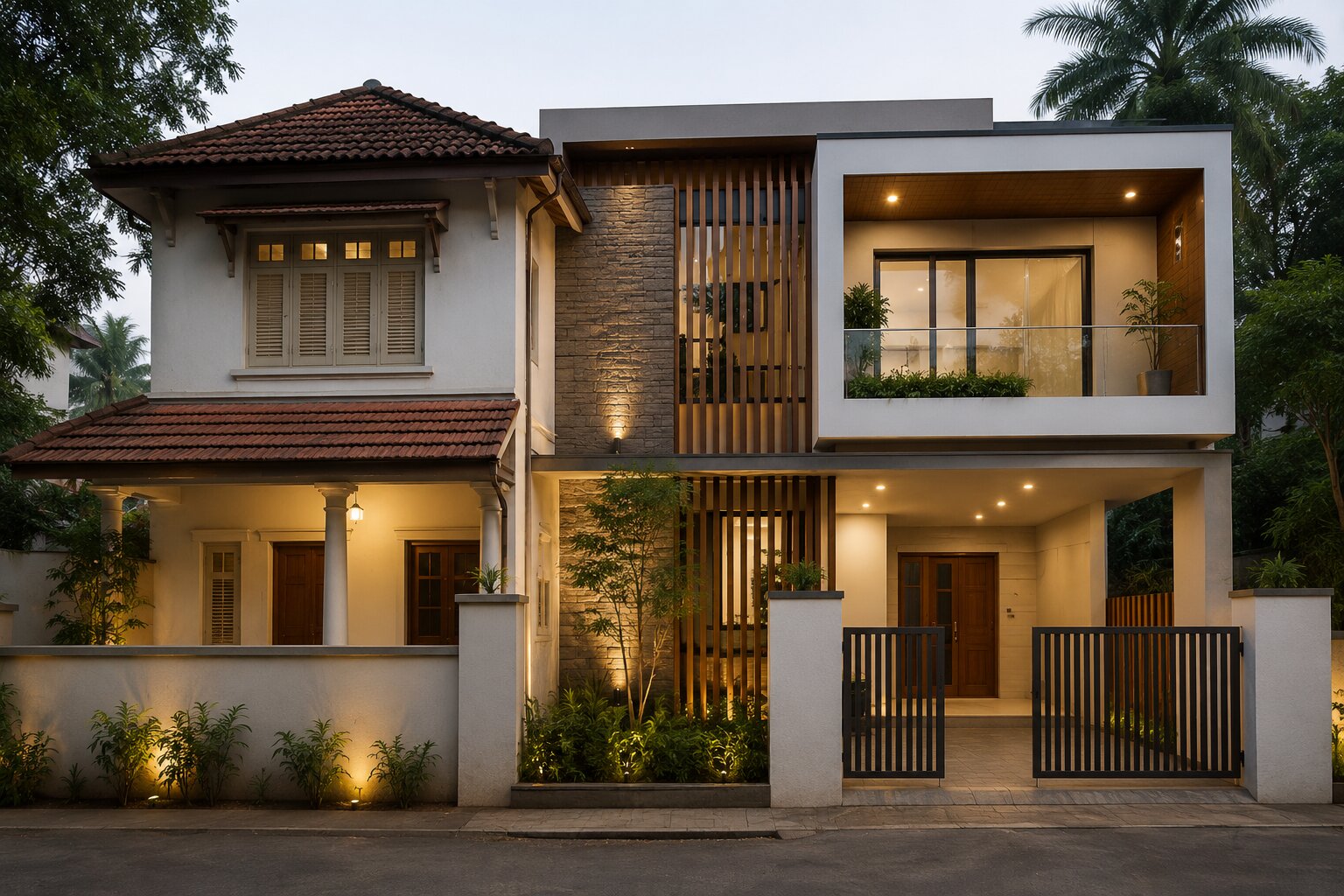 Old house exterior modification to modern design